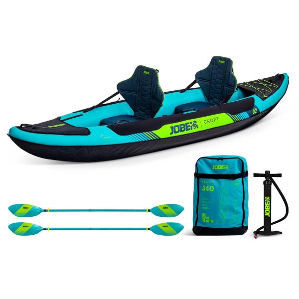 Jobe Croft Kayak Set 2 Personen aufblasbar Kanu Tourenkajak Kajak 340cm