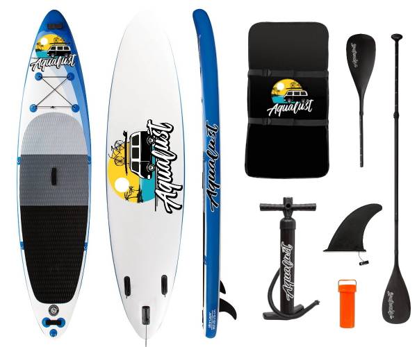 AQUALUST 12'0" SUP Board Stand Up Paddle Surf-Board aufblasbar ISUP 365x81cm blue