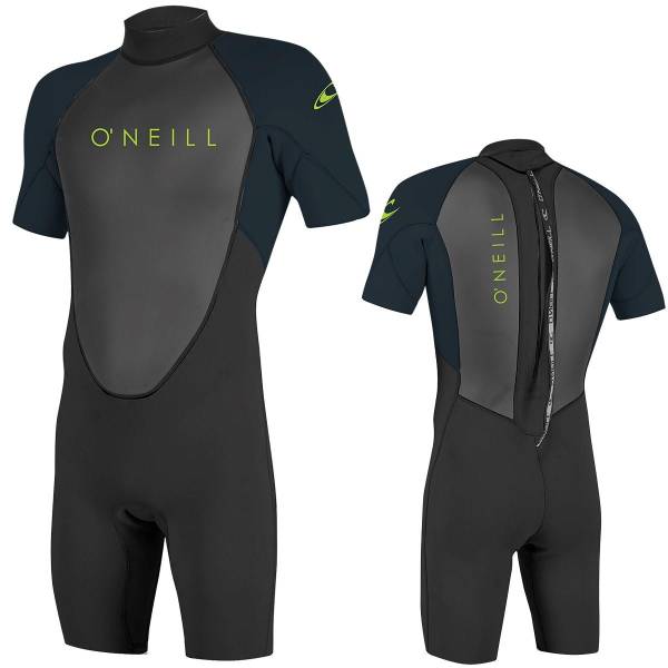 O'NEILL YOUTH REACTOR-2 2mm Back Zip Kinder Shorty S/S Spring Neoprenanzug Wetsuit Slate