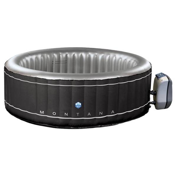 NetSpa Montana 4 Personen Whirlpool aufblasbar &#216; 175cm In-Outdoor Pool schwarz